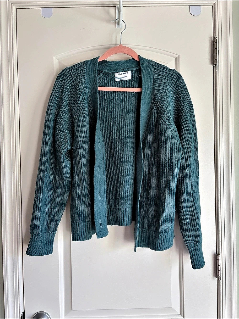 Old Navy Ribbed Knit Button Cardigan in Blue Like New
